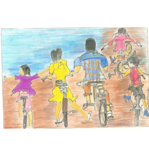 Friends on Cycle
