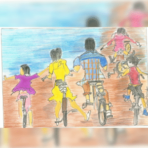 Friends on Cycle