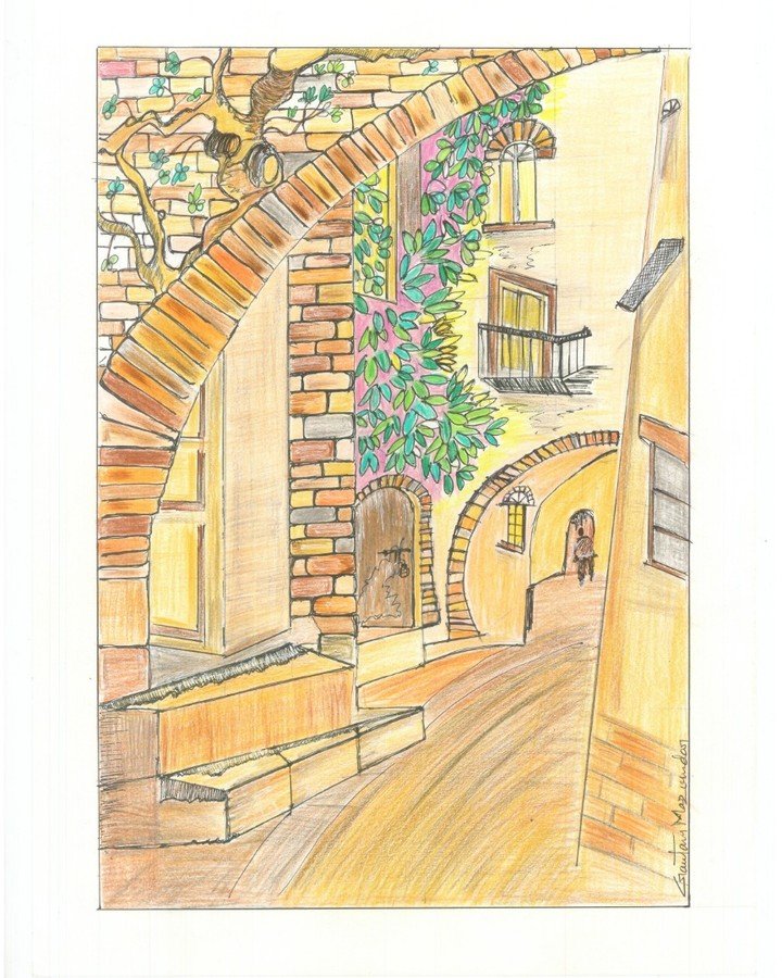 The Alley with Flowers