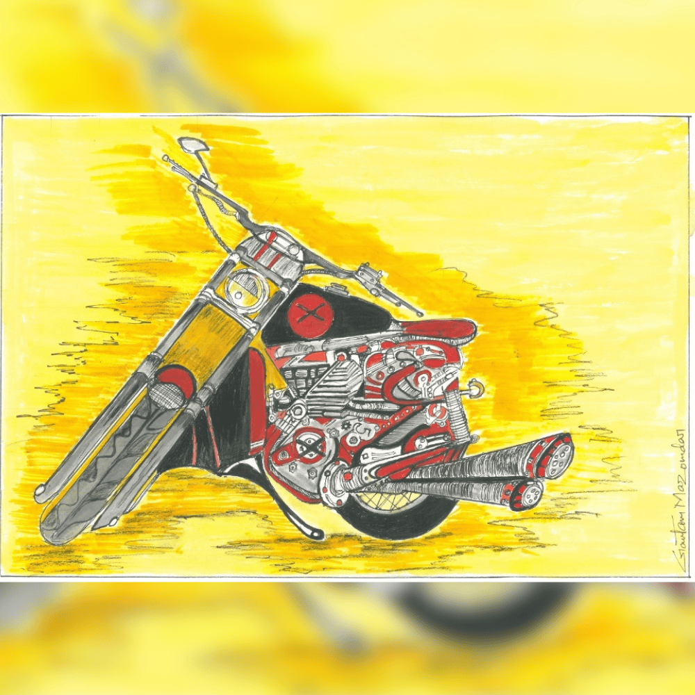 The Bike Series painting