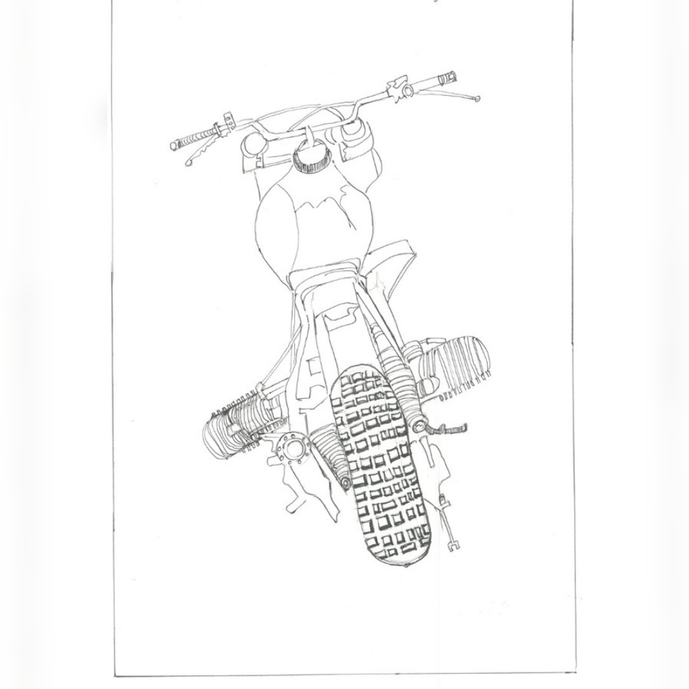 The Bike With Thick Tyre painting