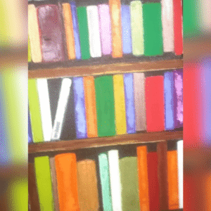 The Book Shelf painting