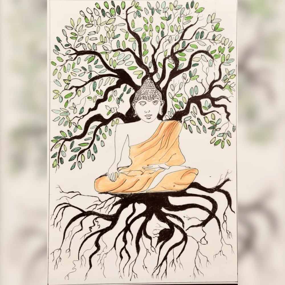 The Buddha painting