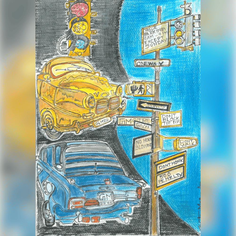 The Car on a Cross Road