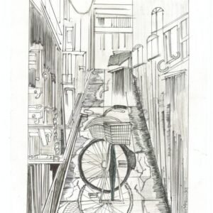 The Cycle with Basket painting