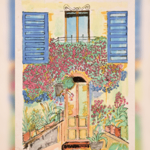 The Door with Bougainvillea
