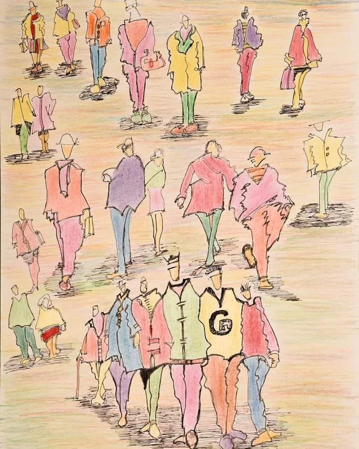 The Fashionista painting