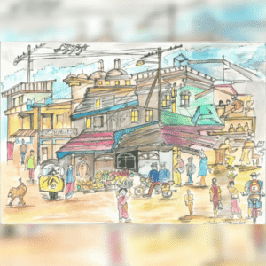 The Indian Market Place painting