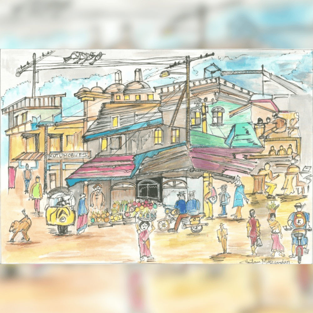 The Indian Market Place painting