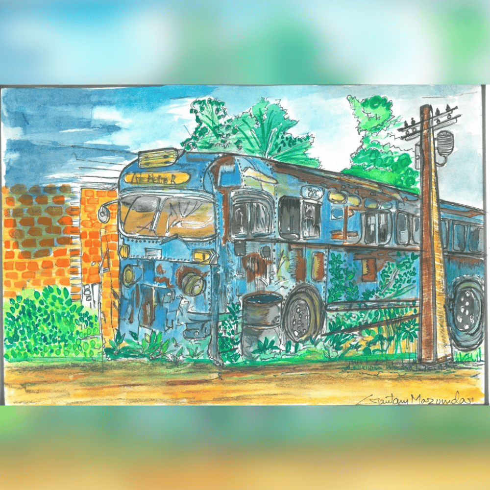 The Junk Bus painting