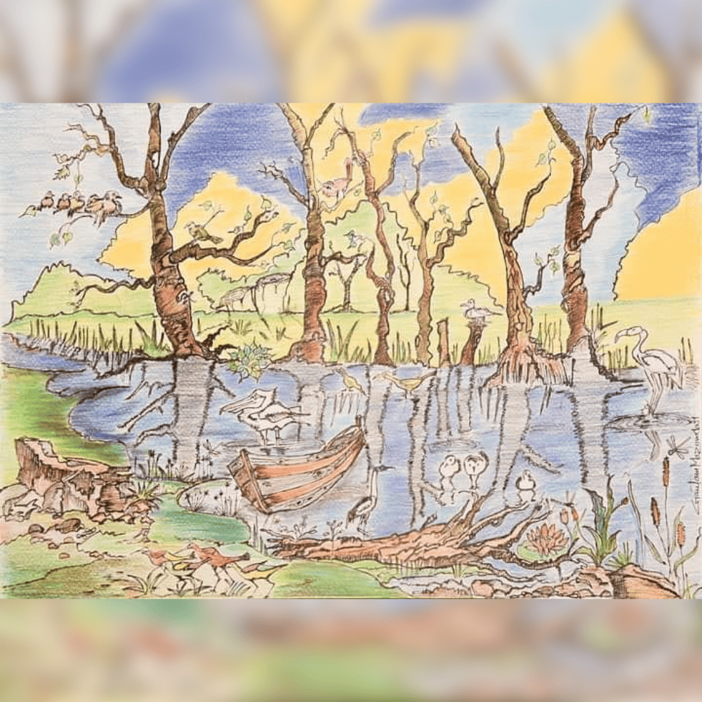 The Log and the Pond painting