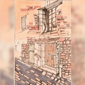 The Old Brick Wall painting