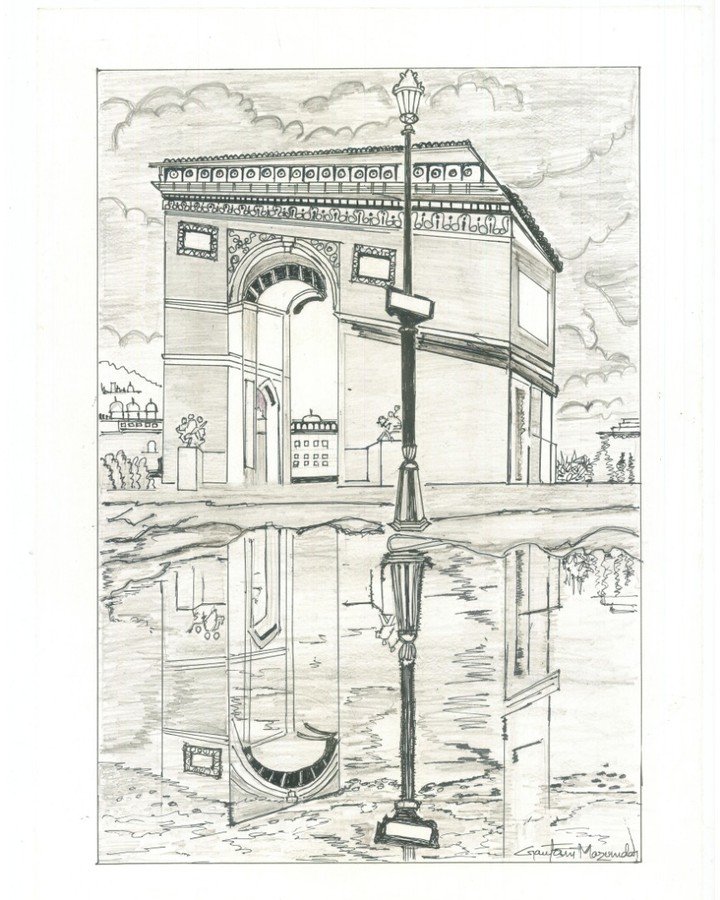 The Reflection of the Gate painting