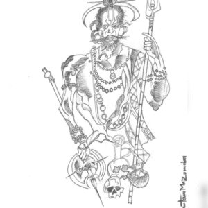 The Sadhu with a Trishul painting