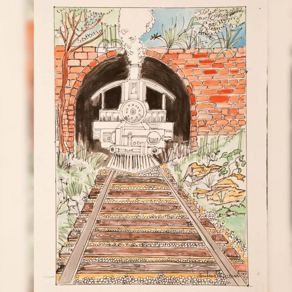 The Train in a Tunnel