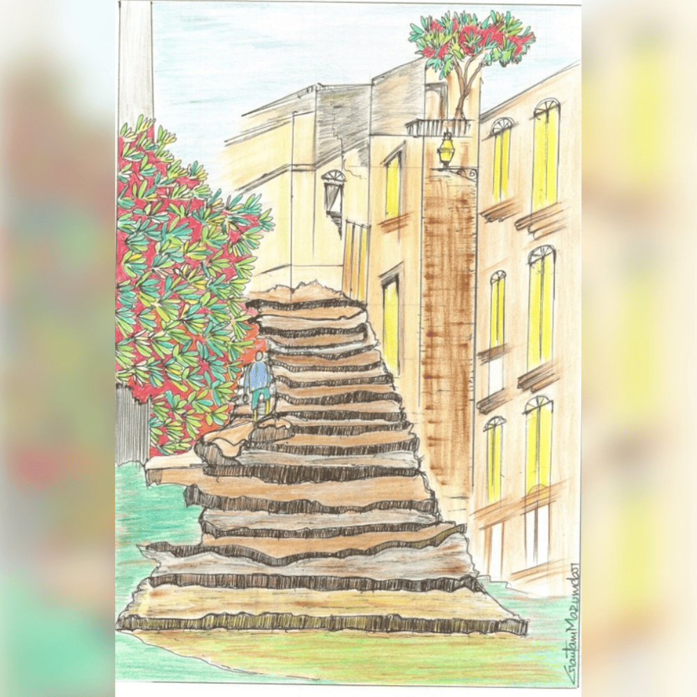 Tree on Terrace painting