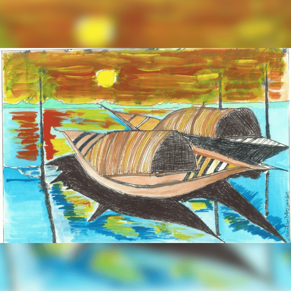 The Boats On The Bank painting