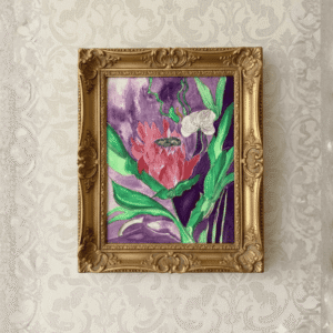 Water Lily on Purple Water