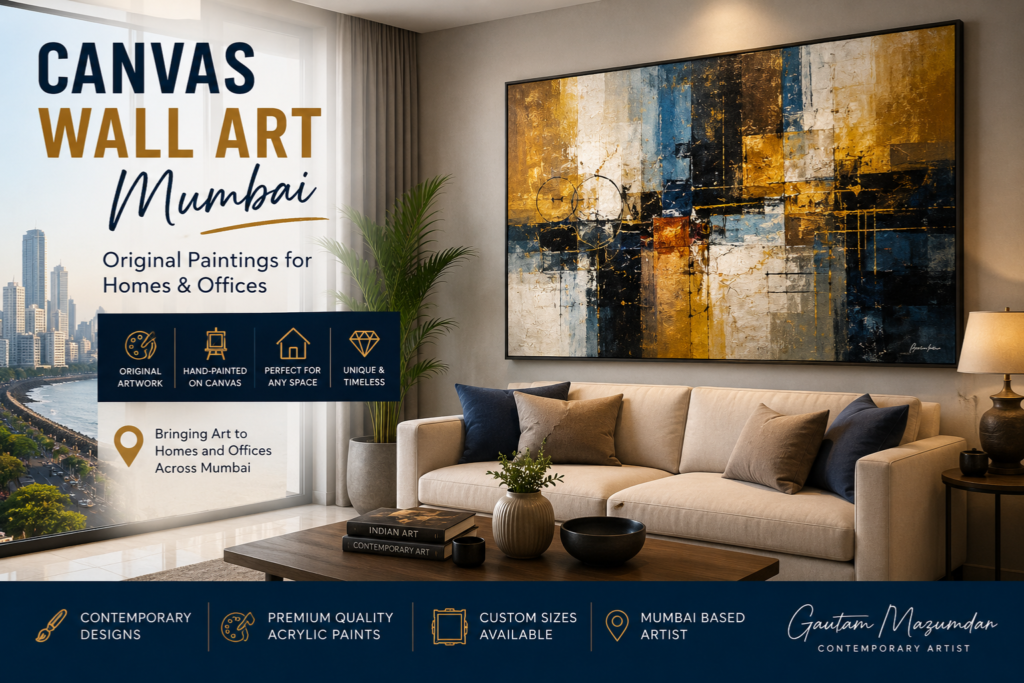 Canvas Wall Art in Mumbai featuring original contemporary paintings